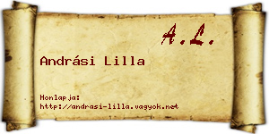 Andrási Lilla névjegykártya