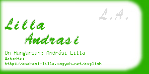 lilla andrasi business card